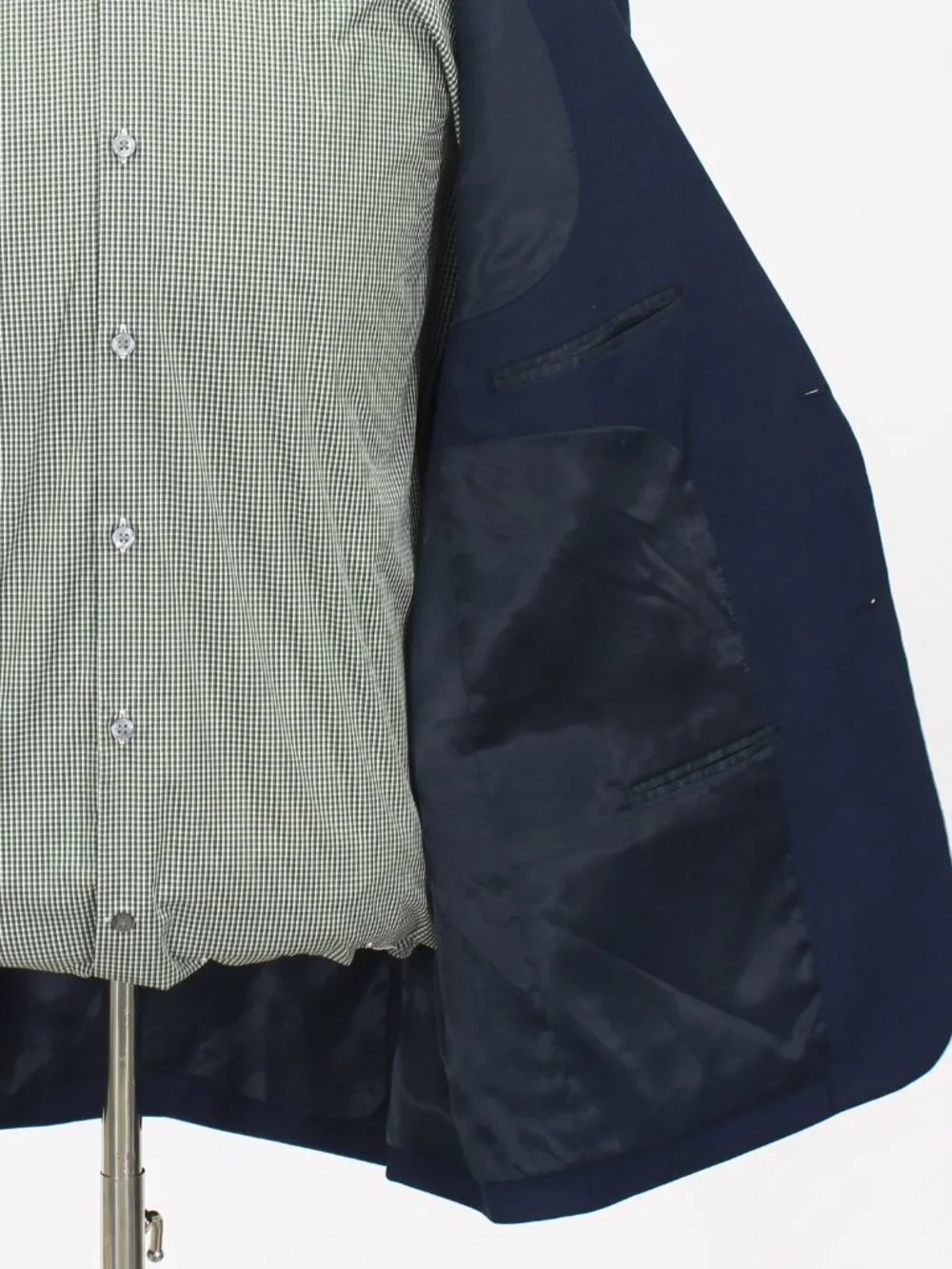 Pronto Uomo 46R 40x30 Navy Full Suit 2-Button Solid R965